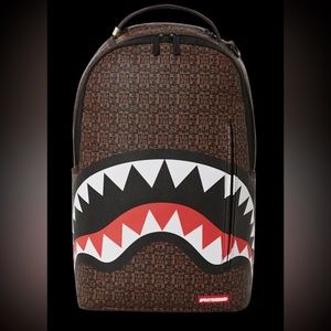 Playground Shark Backpack Brown in Paris new with tags